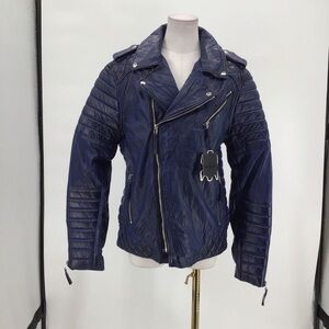 Five Star genuine Leather Size:M Color:Blue